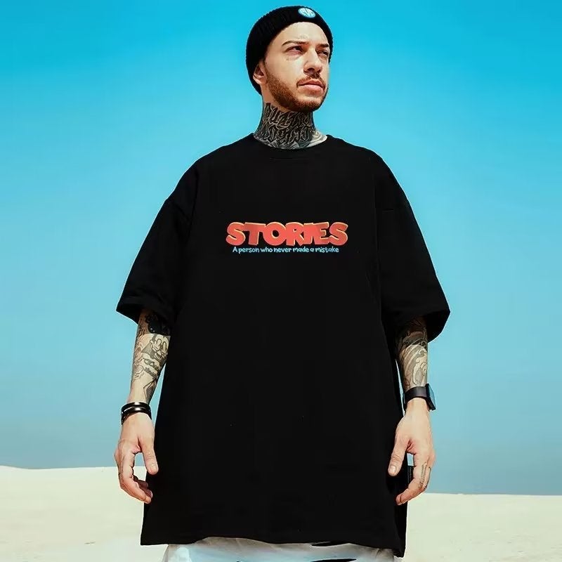 2023 New National Trendy Panda T-shirt Men's Trendy ins Short-sleeved Trendy Brand Loose Summer Large Size Half-sleeved 8XL - Image 3