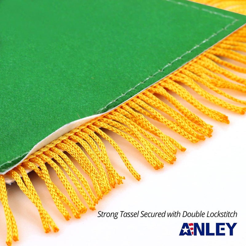Anley 4 X 6 Inch Brazil Fringy Window Hanging Flag - Mini Flag Banner & Car Rearview Mirror Décor - Fringed & Double Sided - Brazilian Hanging Flag with Suction Cup - Image 2