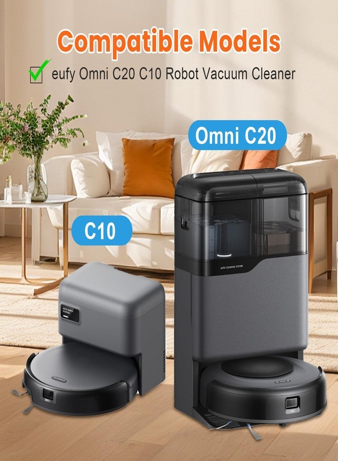 AnDongo عبوة من 18 كيس غبار C20 لمكنسة كهربائية روبوتية eufy Omni C20 C10، أكياس مكنسة كهربائية كبيرة السعة 3.2 لتر، أكياس غبار بديلة للاستخدام مرة واحدة - Image 2