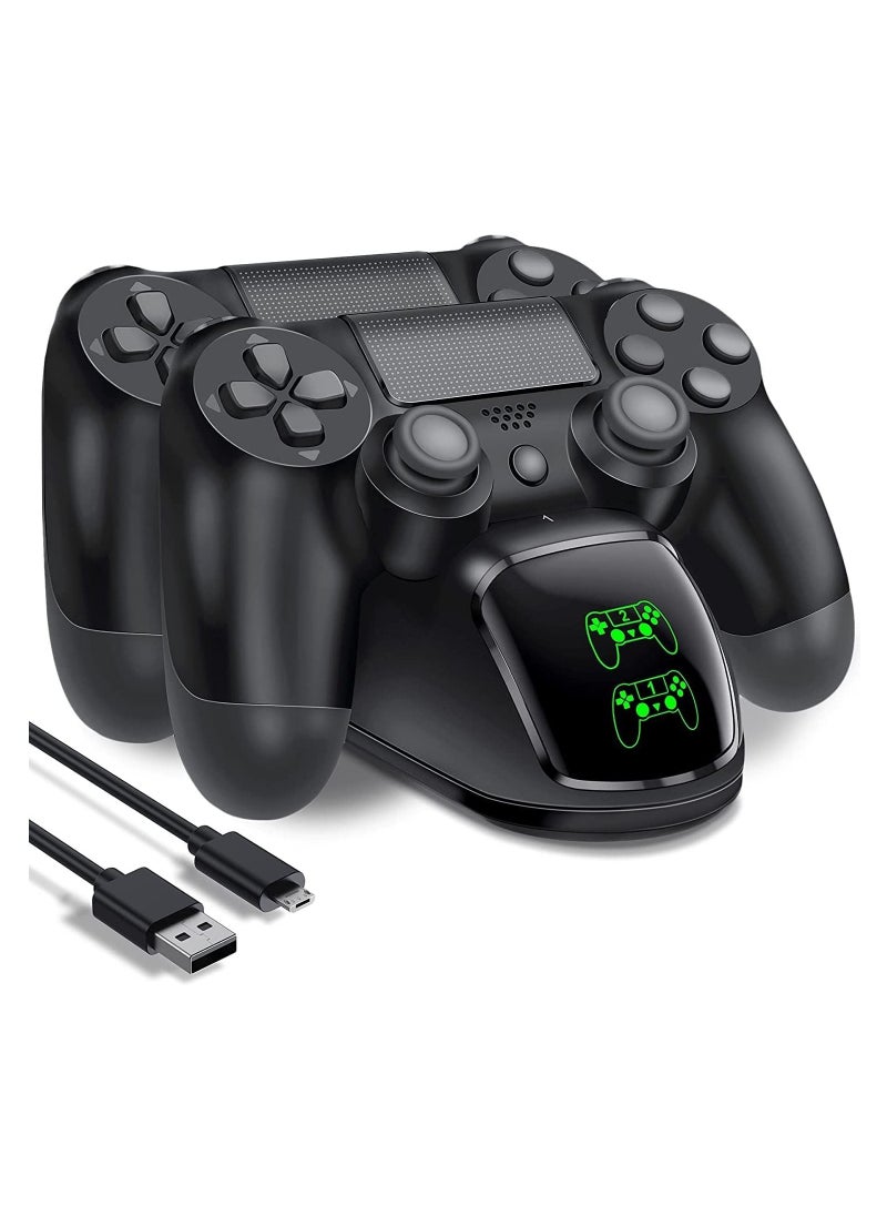 Generic - PS4 Controller Charger, PS4 Controller Charging Dock Station with USB Charging cable, PS4 Charging Station compatible with PS4 / PS4 Slim / PS4 Pro Controller - Image 1