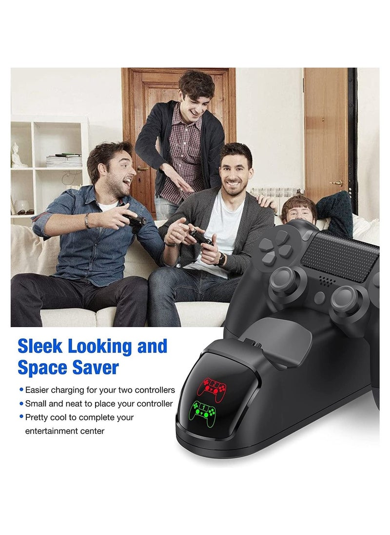 Generic - PS4 Controller Charger, PS4 Controller Charging Dock Station with USB Charging cable, PS4 Charging Station compatible with PS4 / PS4 Slim / PS4 Pro Controller - Image 1