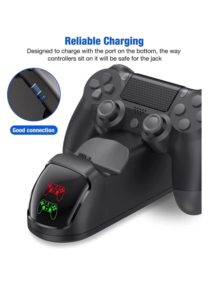Generic - PS4 Controller Charger, PS4 Controller Charging Dock Station with USB Charging cable, PS4 Charging Station compatible with PS4 / PS4 Slim / PS4 Pro Controller - Image 1