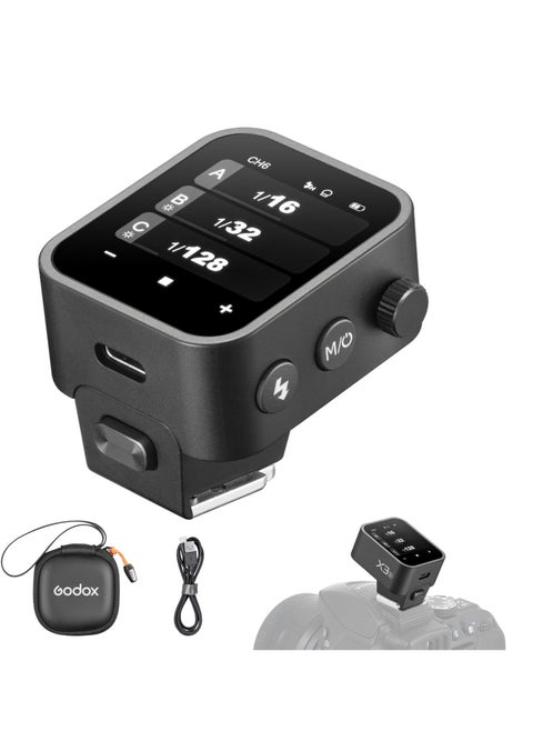 Godox X3-S TTL Wireless Flash Trigger for Sony Camera, OLED Touchscreen Flash Transmitter, 1/8000s HSS TTL TCM Function, Built-in Battery Support Quick Charge, for Sony A7IV A7C A7M4 A7R A7RIII
