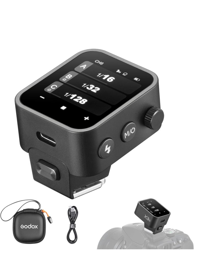 Excefore - Godox X3-S TTL Wireless Flash Trigger for Sony Camera, OLED Touchscreen Flash Transmitter, 1/8000s HSS TTL TCM Function, Built-in Battery Support Quick Charge, for Sony A7IV A7C A7M4 A7R A7RIII - Image 1