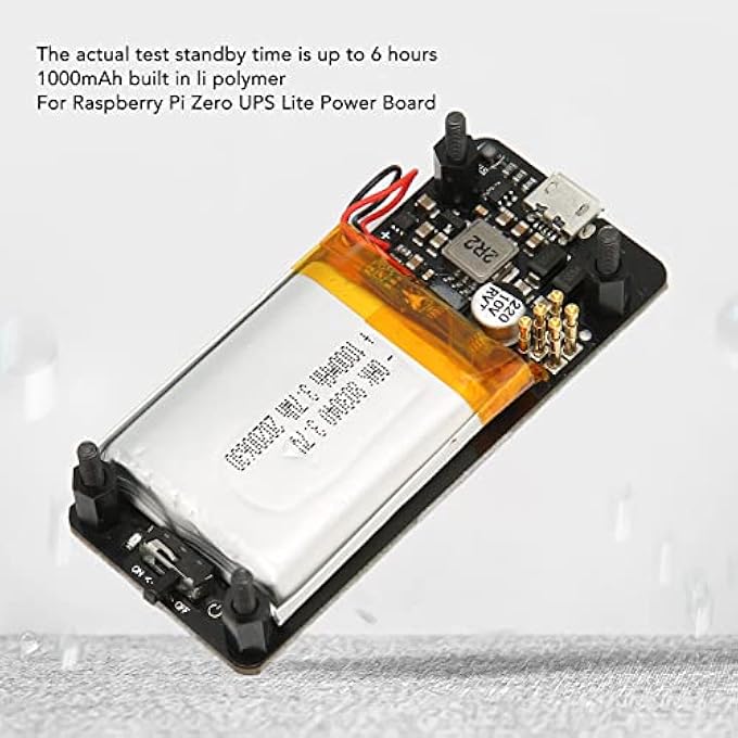 BATTERY PACK, 400MA CHARGING 1000MAH EASY INSTALLATION UPS POWER BOARD FOR PI, UNINTERRUPTIBLEPOWERSUPPLY LITE SUPPLY BATTERY PACK ACCESSORY, V1.2 UPS POWER HAT BOARD - Image 2
