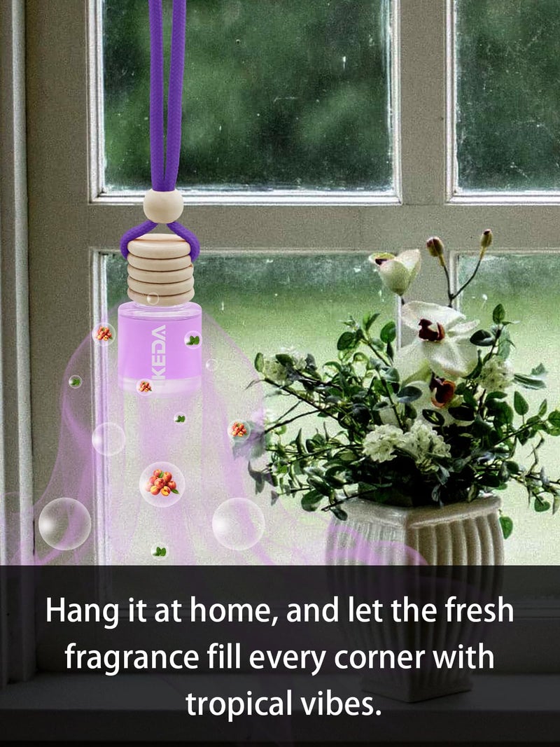 Ikeda Car Air Freshener: Hanging Car Smell Air Freshener | 10ml Hanging Car Perfume | Long Lasting Fragrance | Strong Scents Diffuser for Auto Home (Peach|Circular) - Image 5