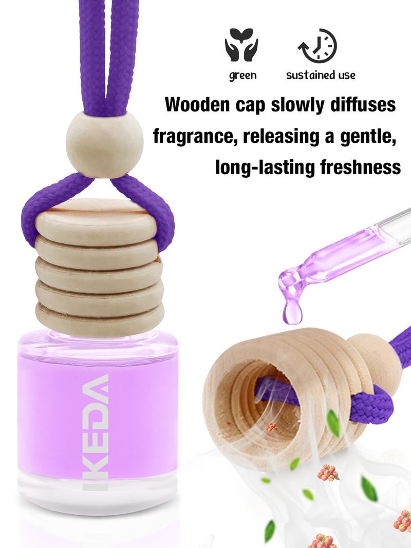 Ikeda Car Air Freshener: Hanging Car Smell Air Freshener | 10ml Hanging Car Perfume | Long Lasting Fragrance | Strong Scents Diffuser for Auto Home (Peach|Circular) - Image 3