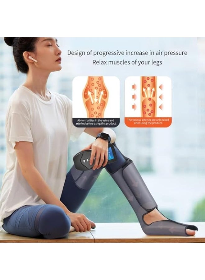 Premium Leg Massager with Heat for Maximum Pain Relief - Air Compression for Blood Circulation - Full Coverage for Foot, Leg, Thigh & Knee - Ideal Gift - Image 4