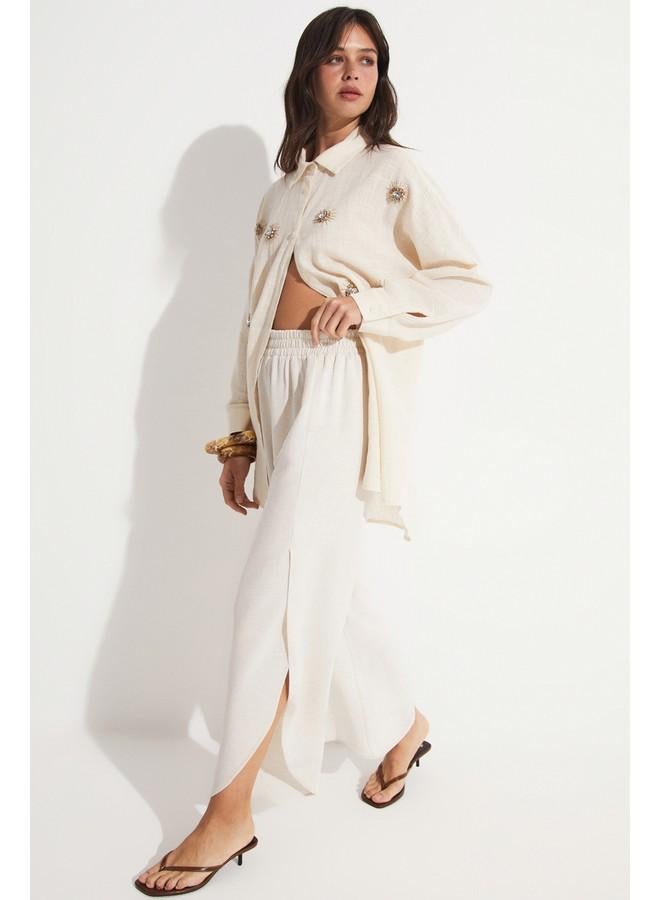 جون بنطلون جينز بتفاصيل فتحة جانبية من جوني - Image 2