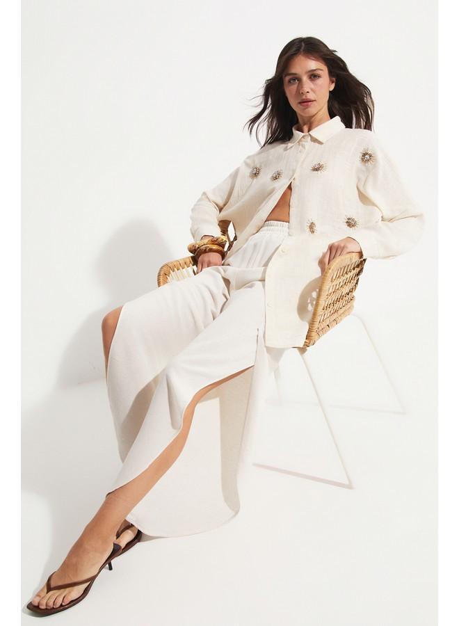 جون بنطلون جينز بتفاصيل فتحة جانبية من جوني - Image 3