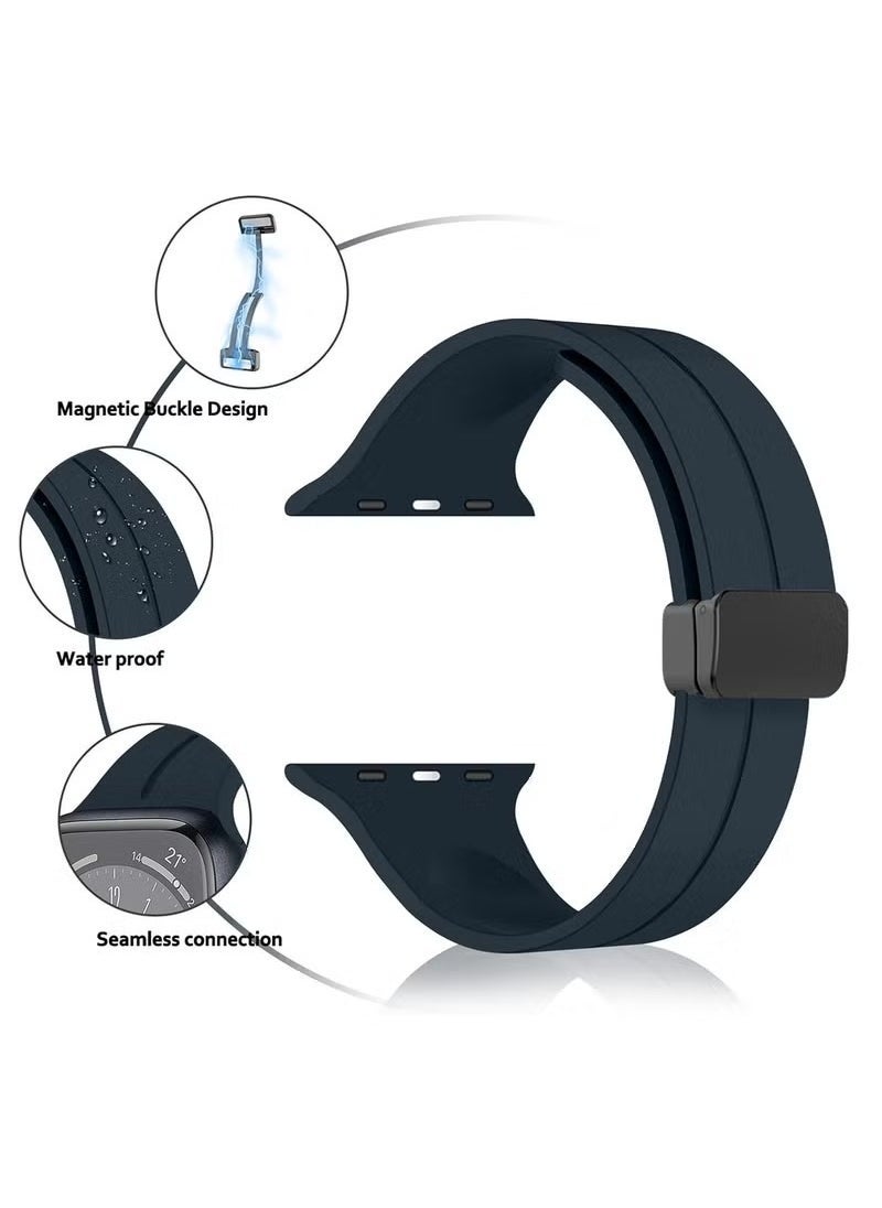 ELTRAZONE Apple Watch Band 45mm 49mm for Men – Quick Release Soft Silicone Sport Strap with Skin Friendly, Sweat-Resistant, Durable Material – Lightweight, Comfortable Watch Replacement Band Compatible with Apple Watch Series 7 8 9 Ultra – Easy to Install - Image 2