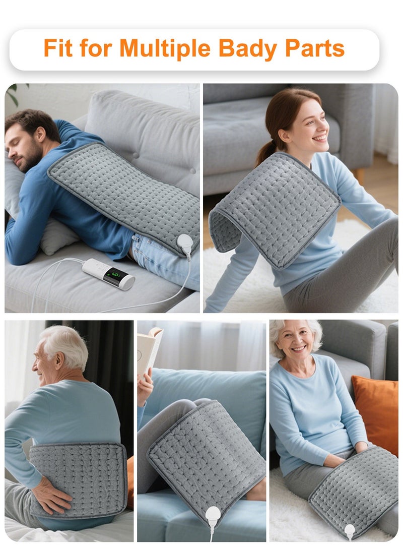 CUBEXELL Heating Pad, Electric Heating Pad For The Back, Shoulders, And Neck, Used To Relieve Back Pain And Spasms, Electric Blanket-Style Therapeutic Heating Pad, 9 Temperature Settings, 4 Timer Options,And Automatic Shut-Off Function. - Image 4