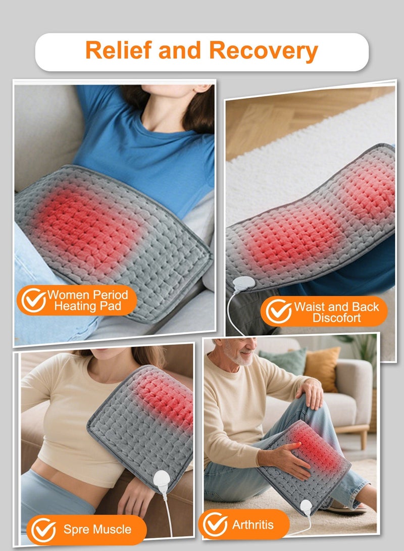 CUBEXELL Heating Pad, Electric Heating Pad For The Back, Shoulders, And Neck, Used To Relieve Back Pain And Spasms, Electric Blanket-Style Therapeutic Heating Pad, 9 Temperature Settings, 4 Timer Options,And Automatic Shut-Off Function. - Image 5