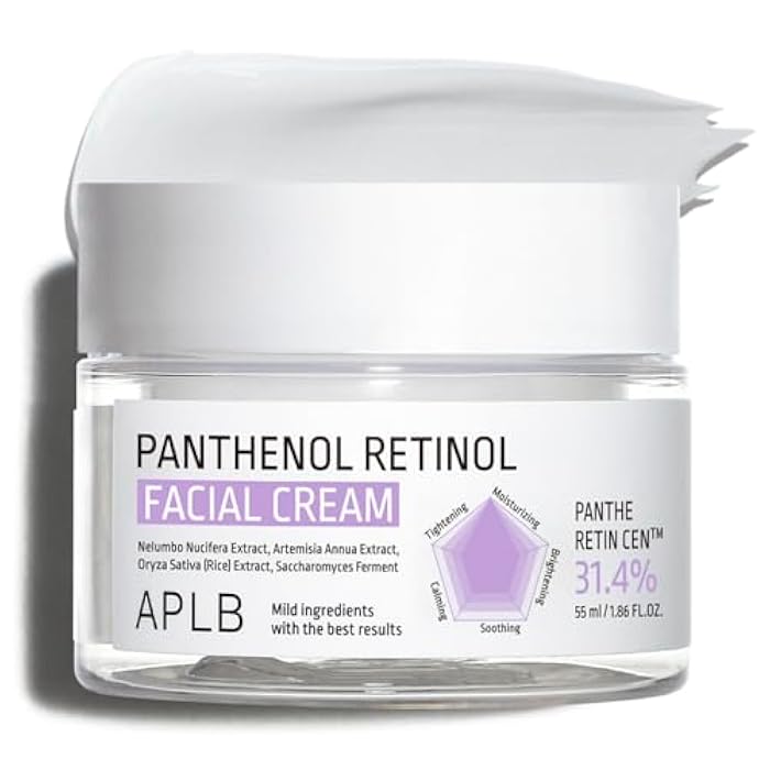 APLB Panthenol Retinol Facial Cream | PANTHE RETIN CEN™ 31.4% 1.86 FL.OZ/Korean Skincare, Deep hydration, Elasticity care, Sensitive skin, Wrinkle care, Revitalize for gentle and improve skin texture - Image 1