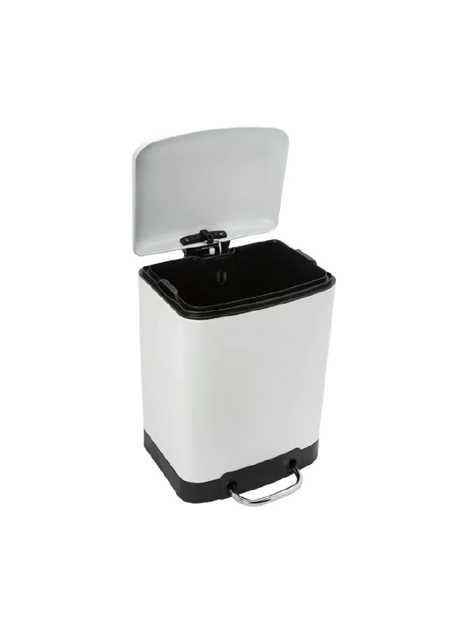 Five Simply Smart High Quality Metal Ariane Garbage Pedal Bin White 6 L 138059I