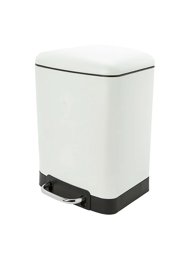 Five Simply Smart High Quality Metal Ariane Garbage Pedal Bin White 6 L 138059I