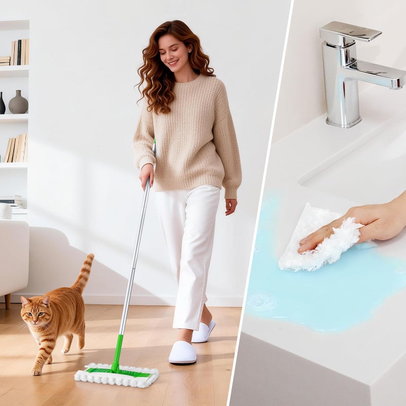 AIR U+ Upgraded Heavy Duty Pet Dry Sweeper Pads for Swiffer Dry Sweeping Cloths Refills, 60 Count - Image 3