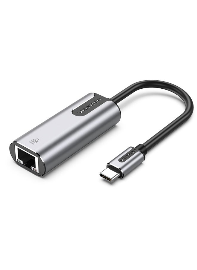 فينشن محول VENTION USB-C إلى Gigabit Ethernet بطول 0.15 متر من سبائك الألومنيوم الرمادية، رقم الموديل CFNHB  - Image 1
