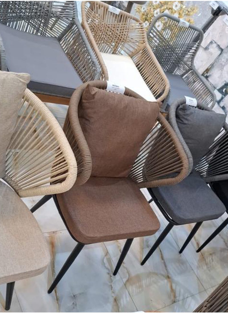 Generic - Set of 2 Pieces Patio Rattan Garden Chairs, Dining Chairs, Outdoor Seating for Backyard, Poolside, Balcony - Image 1