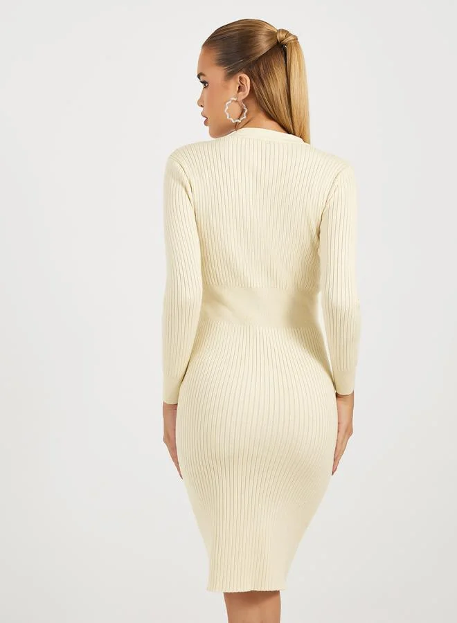 Styli Ribbed Knit Dress