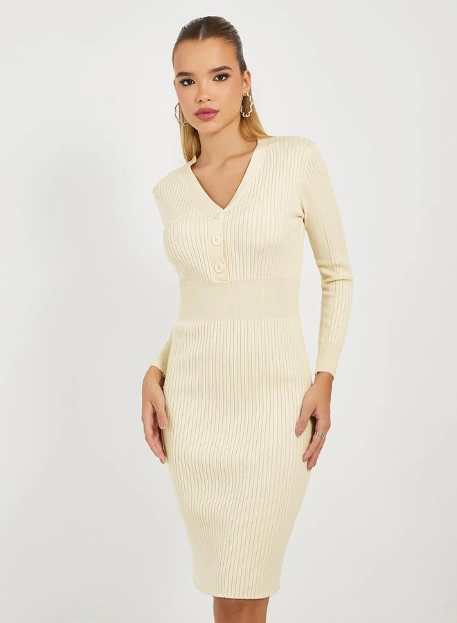 Styli Ribbed Knit Dress