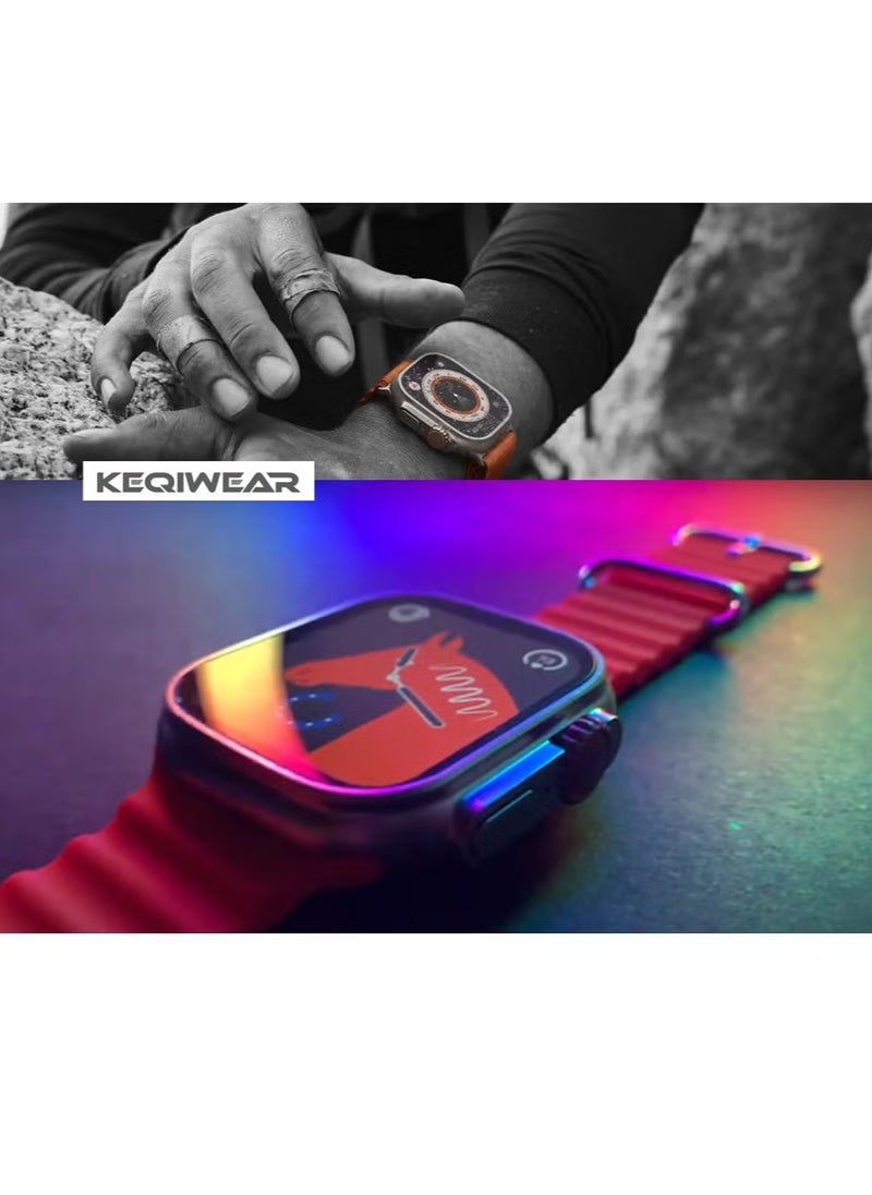 KEQIWEAR - KW 8 Ultra 2 Smart Watch with Seven Set Straps and Wireless Charger for Men & Boys – Stylish Design, Fitness & Health Tracking, Smart Connectivity, Long Battery Life - Image 1