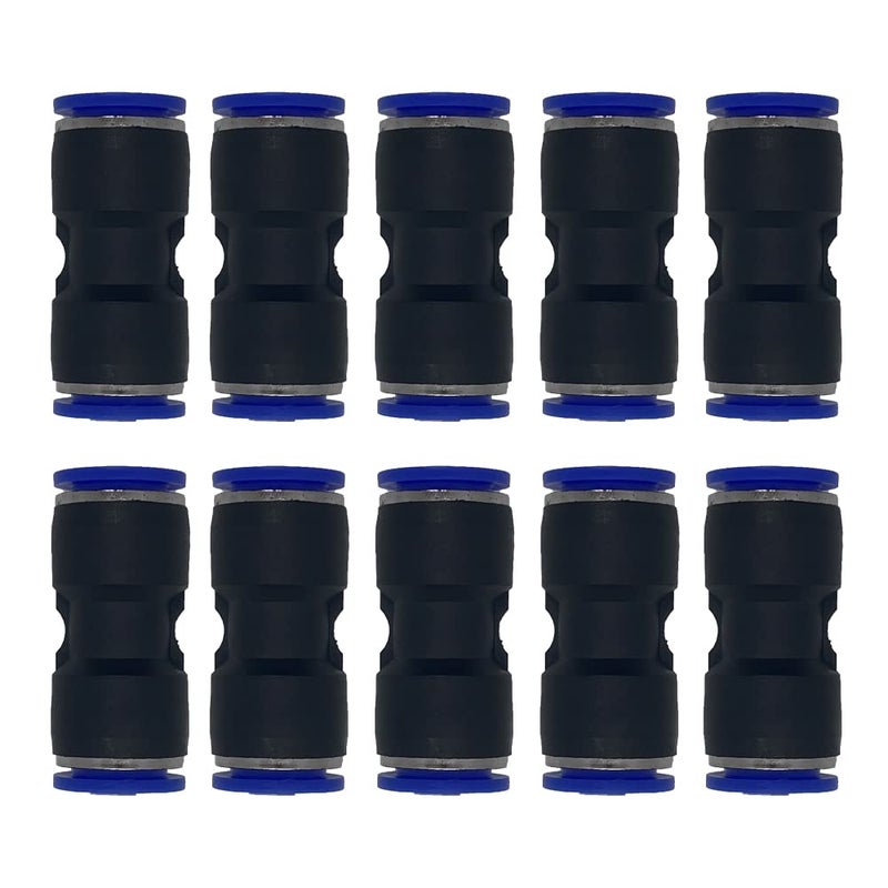 ROZESAZZ zjxed 12mm OD x 12mm OD Pneumatic quick Connector Push to Connect fittings Straight pneumatic push to connect fitting (Pack of 10) - Image 1