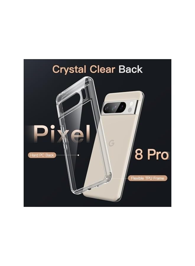 Jetech Case for Google Pixel 8 Pro 6.7-Inch 2023, Non-Yellowing Shockproof Bumper Protective Phone Cover, Anti-Scratch Hard PC Back (Clear) - Image 3