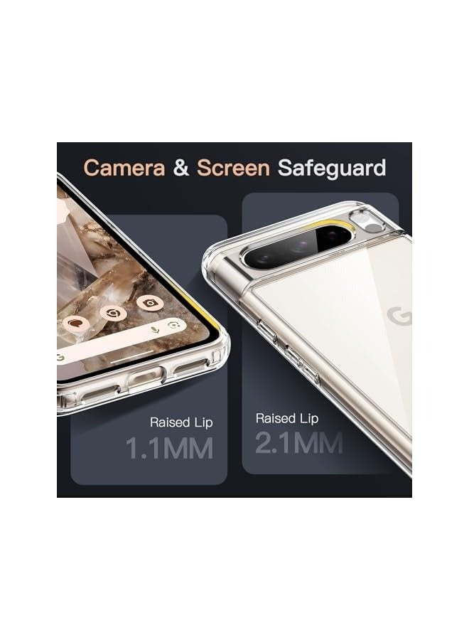 Jetech Case for Google Pixel 8 Pro 6.7-Inch 2023, Non-Yellowing Shockproof Bumper Protective Phone Cover, Anti-Scratch Hard PC Back (Clear) - Image 4
