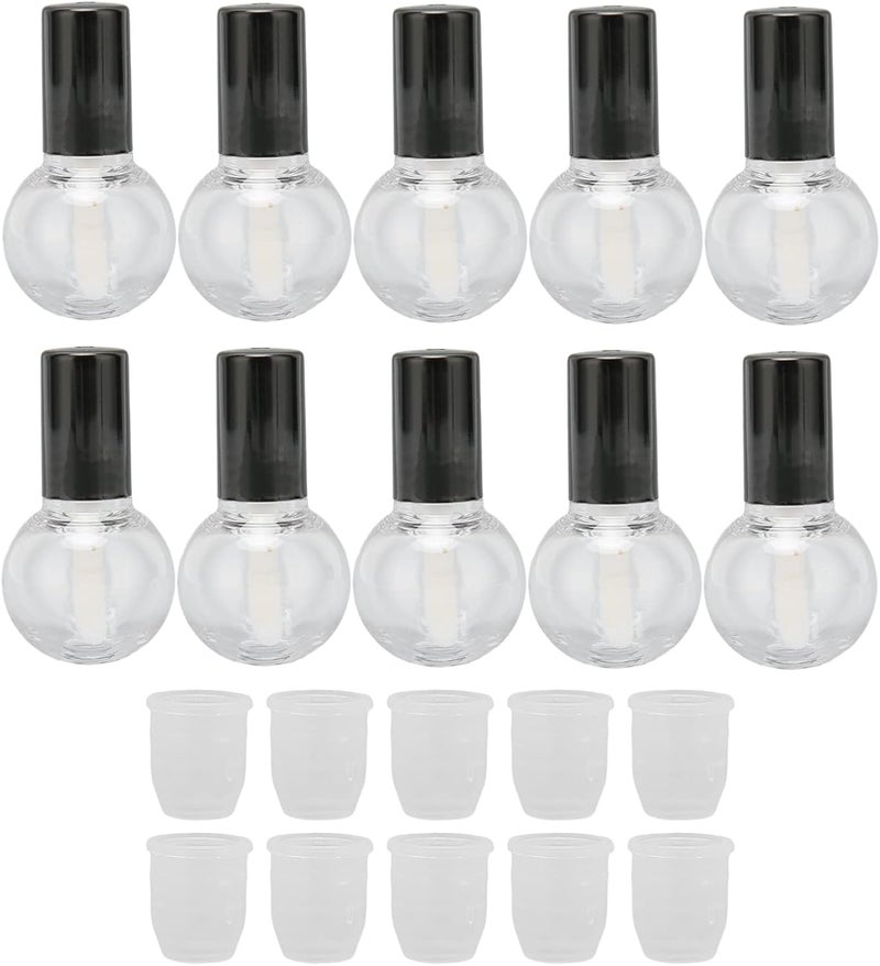 ZJchao Empty Lip Gloss Tubes, 10pcs 5ml Refillable -Type Plastic Containers for DIY Lip Gloss, Lipstick, Lotion Bars & Moisturizers – Clear & Cute Cosmetic Packaging - Image 1
