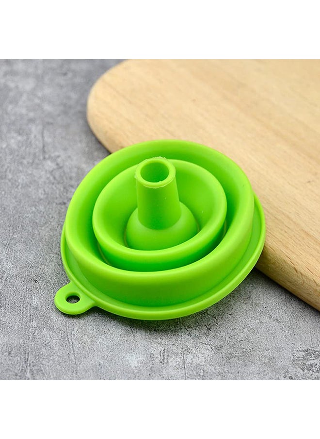 O Ozone - Silicone Collapsible Funnel Set Of 3 Flexible Foldable & Portable Kitchen Gadget Large Medium and Small – Green Red Blue - Image 1