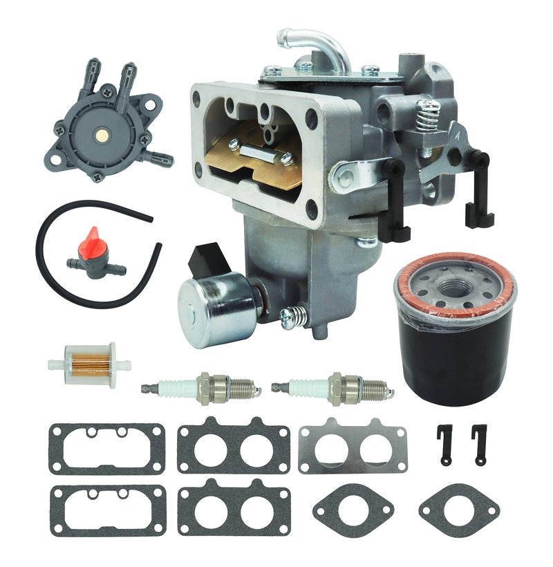 كربوراتور لكاواساكي FH641V FH661V FH721V FX850V FH601V FX801V مع فلتر زيت 490650724 مضخة وقود محرك 22 حصان كربو بديل 150041010150047024 150040757 150041005