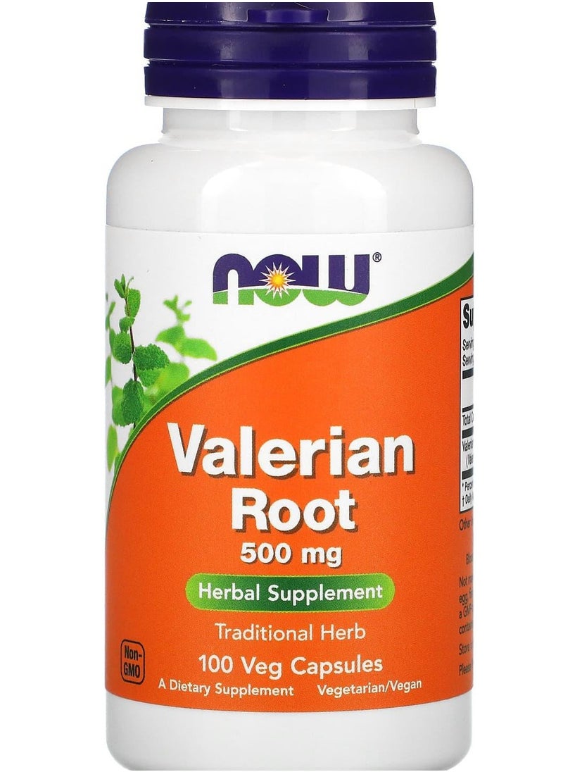 now - Valerian Root 500mg, 100caps - Image 1