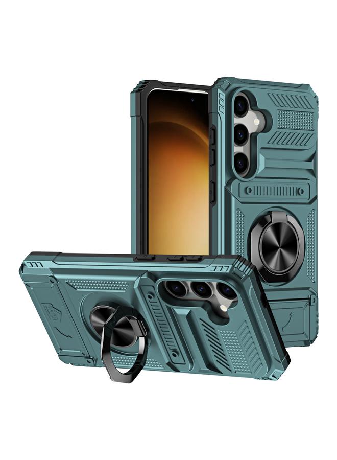 اس-توب جراب لهاتف Samsung Galaxy A55 5G مصنوع من مادة TPU+PC المقاومة للصدمات مع حامل حلقي معدني - Image 1