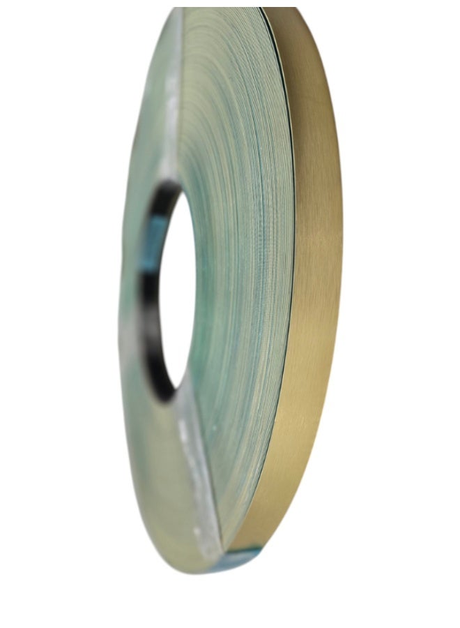 HME 8874 Metallic Gold Brush PVC Edge Banding – 23mm x 1mm, 100m Roll | Decorative Laminate Furniture Edge Finishing for Tables, Cabinets & Cupboards - Image 3
