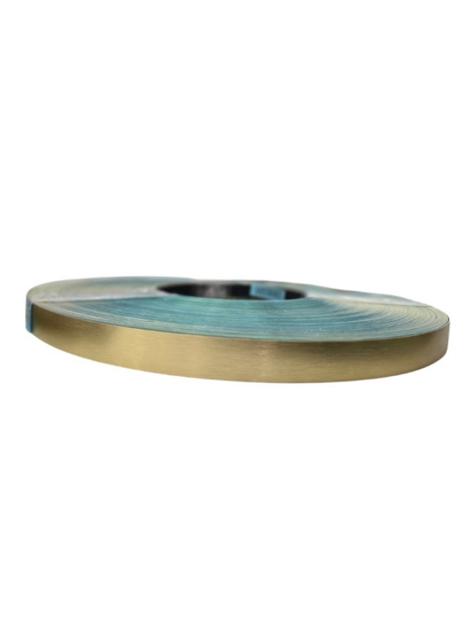HME 8874 Metallic Gold Brush PVC Edge Banding – 23mm x 1mm, 100m Roll | Decorative Laminate Furniture Edge Finishing for Tables, Cabinets & Cupboards - Image 1