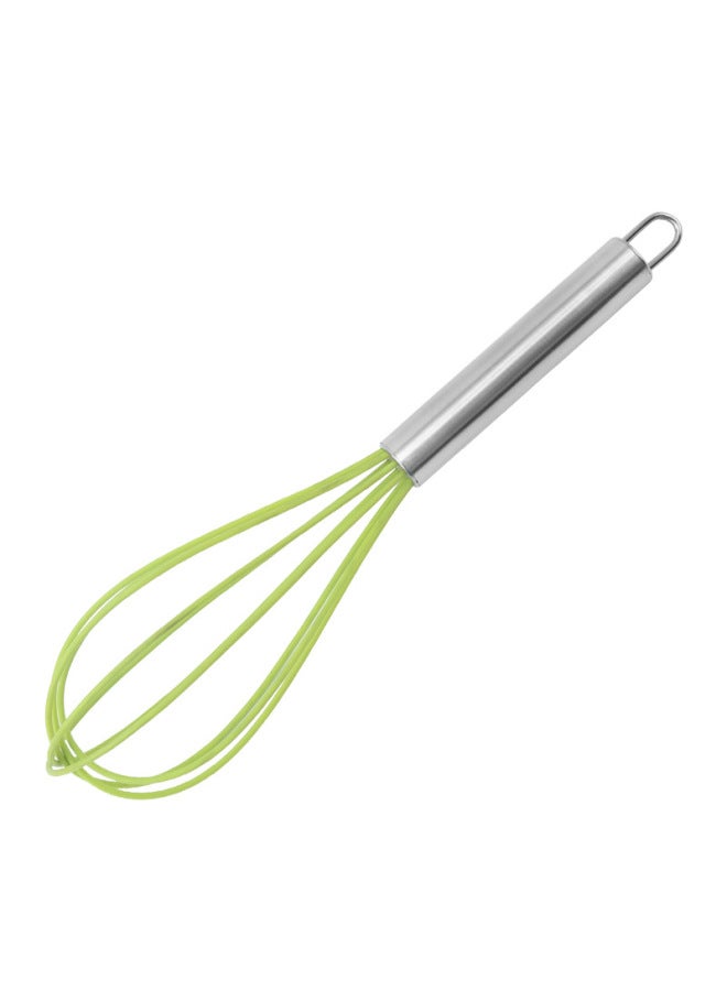 Spot Stainless Steel Silicone Egg Beater Kitchen Tools Egg Cream Mixer Household Baking Tools-Color:Green Leaf - Image 1