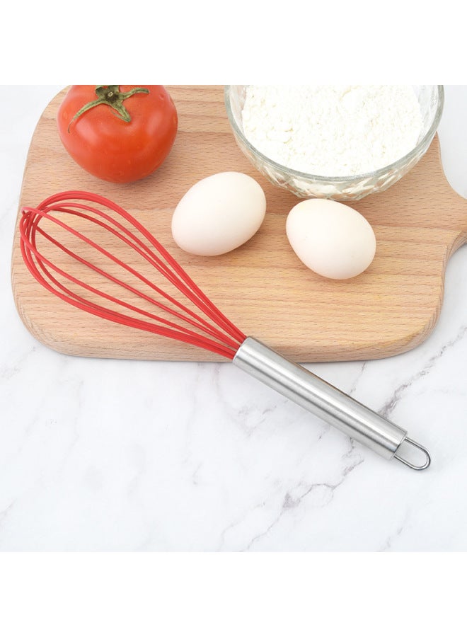 Spot Stainless Steel Silicone Egg Beater Kitchen Tools Egg Cream Mixer Household Baking Tools-Color:Green Leaf - Image 5
