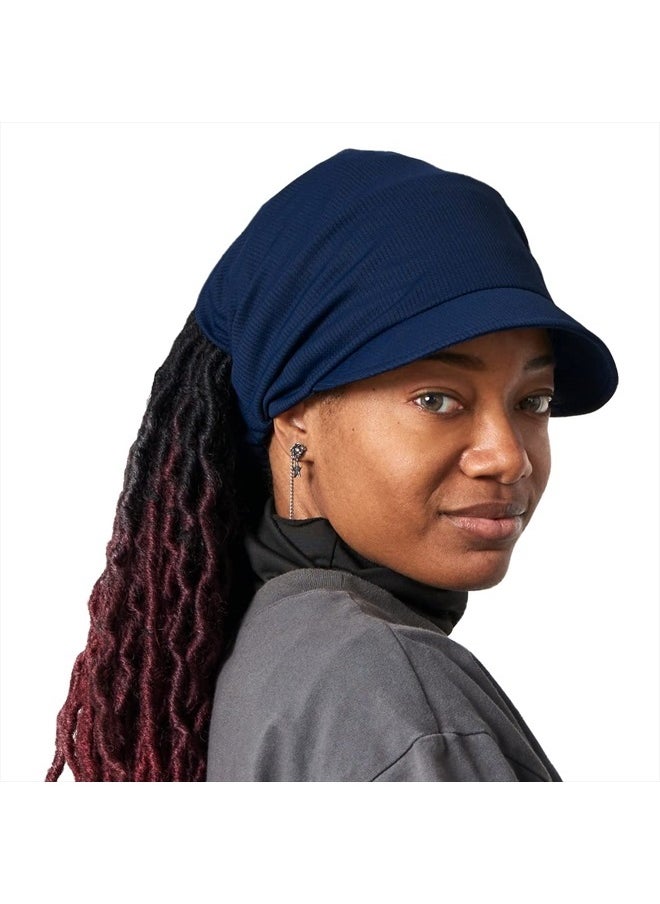 Charm Cooling Sports Visor Sun Hat - Womens Mens Athletic Wide Brim Summer Caps UPF-Cutting Navy  - Image 1