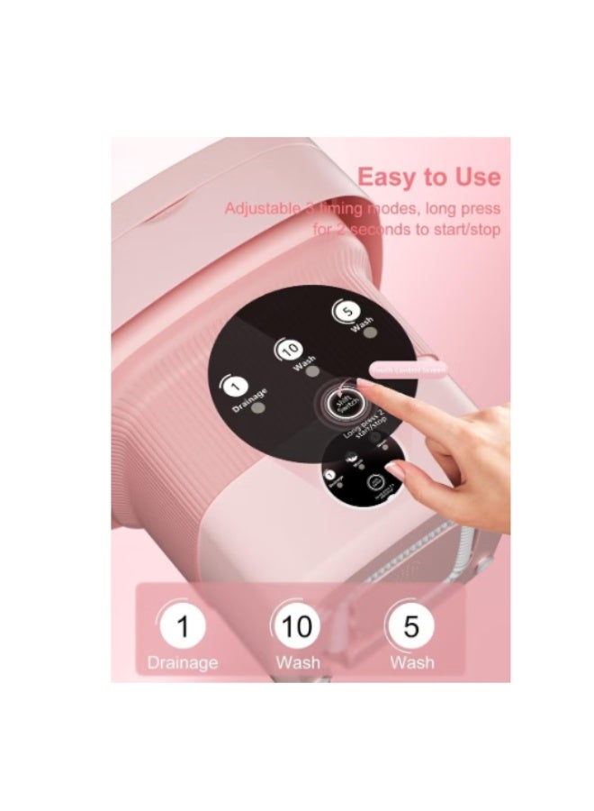 دينكس غسالة صغيرة محمولة قابلة للطي مع مجفف دوار للتنظيف بالموجات فوق الصوتية والتعقيم مع سلة تصريف - Image 3