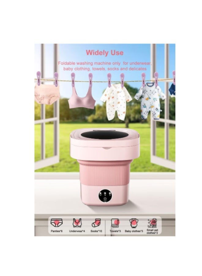 دينكس غسالة صغيرة محمولة قابلة للطي مع مجفف دوار للتنظيف بالموجات فوق الصوتية والتعقيم مع سلة تصريف - Image 2