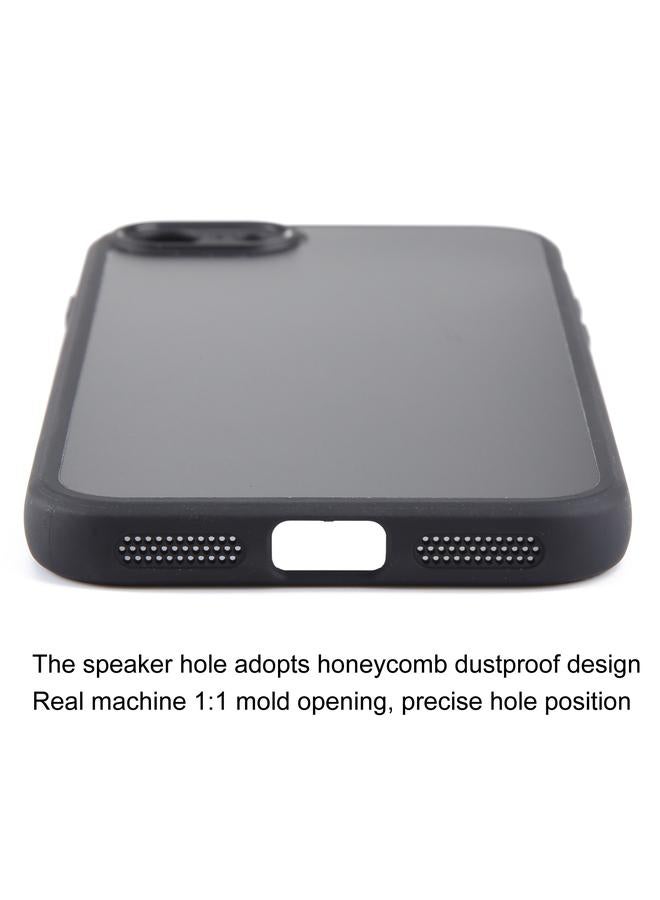 اس-توب جراب لهاتف iPhone SE 2022 / 2020 / 8 / 7 جراب هاتف أسود غير لامع من مادة TPU + PC بمسامات دقيقة - Image 5