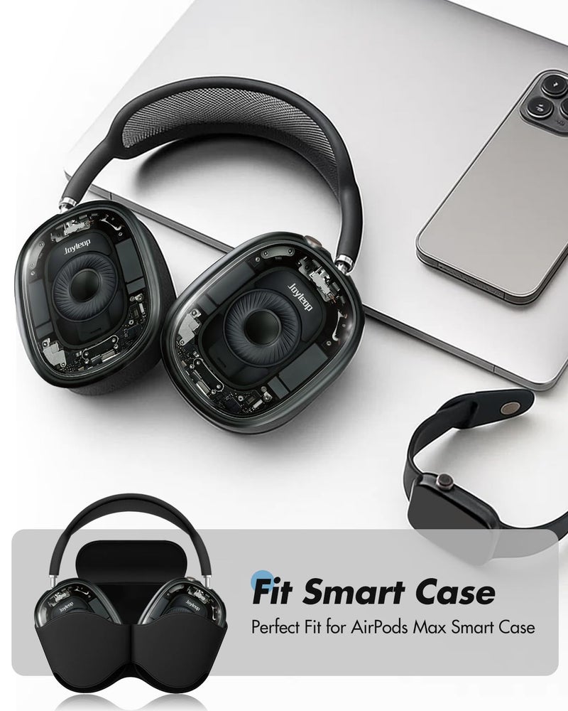 Joyleop for Airpods Max Headphone Case - Durable Soft TPU Protective Cover (Anti-Scratch,Anti-Fingerprintï¼ŒAniti-Dust) for AirPods Maxï¼ˆ2020/2024 Cover,Cool Headphones Case for Men, Black Mechanical - Image 4