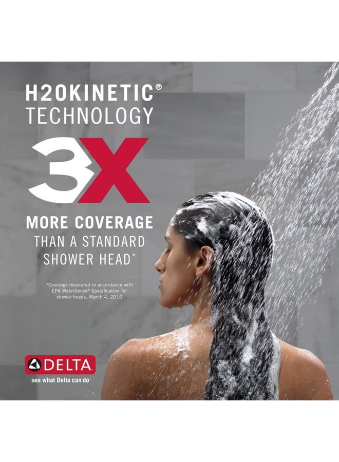 Delta Faucet 6-Spray H2Okinetic Handheld Shower Head with Hose, Brushed Nickel Handheld Shower Head, Hand Shower, Showerheads, Hand Held Shower Heads, Detachable Shower Head, Satin Nickel 75536SN - Image 3