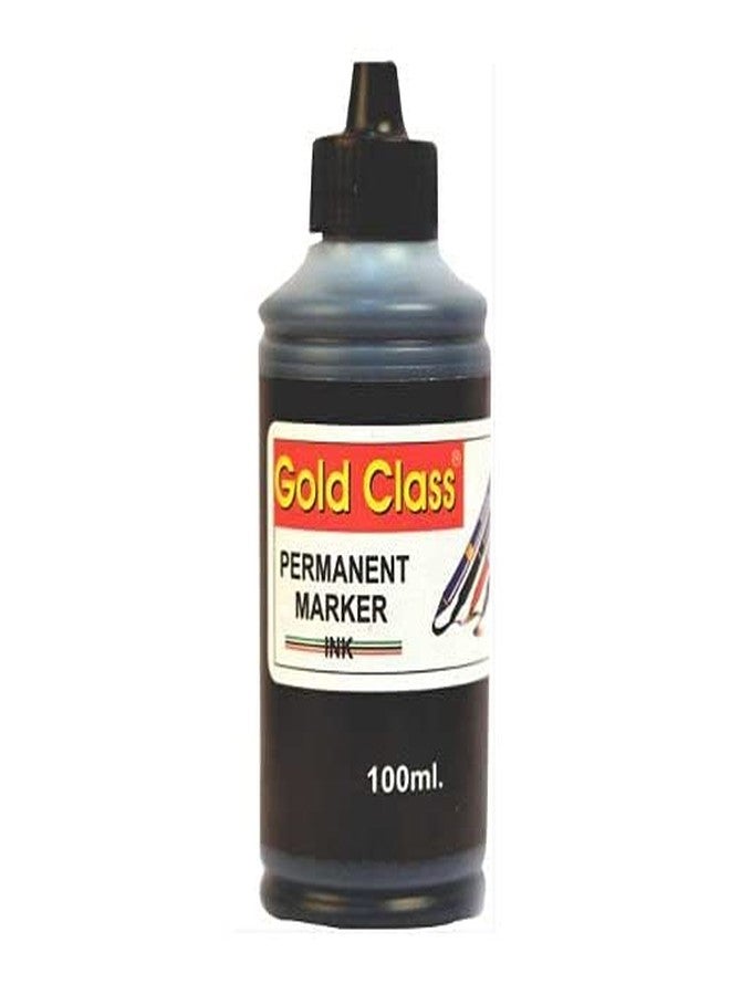Gold Class Permanent Marker Ink - 100 ML_PCK-01| Vibrant and Intense Black Ink | Non-Toxic and Safe | Long Shelf Life | Quick-Drying and Waterproof |Long-Lasting | User-Friendly (Black) - Image 1