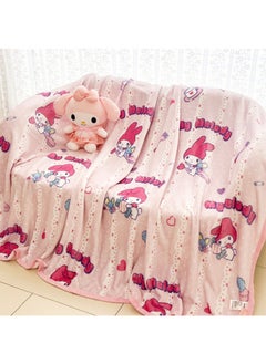 Sanrio Sanrio Melody cartoon pattern double-sided milk plush blanket kindergarten nap blanket multi-functional blanket (size: 100cmX150cm)  - Image 1