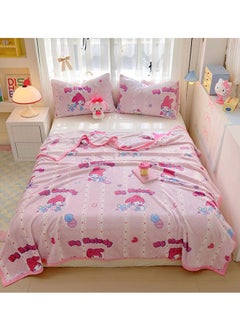 Sanrio Sanrio Melody cartoon pattern double-sided milk plush blanket kindergarten nap blanket multi-functional blanket (size: 100cmX150cm)  - Image 2