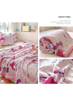 Sanrio Sanrio Melody cartoon pattern double-sided milk plush blanket kindergarten nap blanket multi-functional blanket (size: 100cmX150cm)  - Image 5