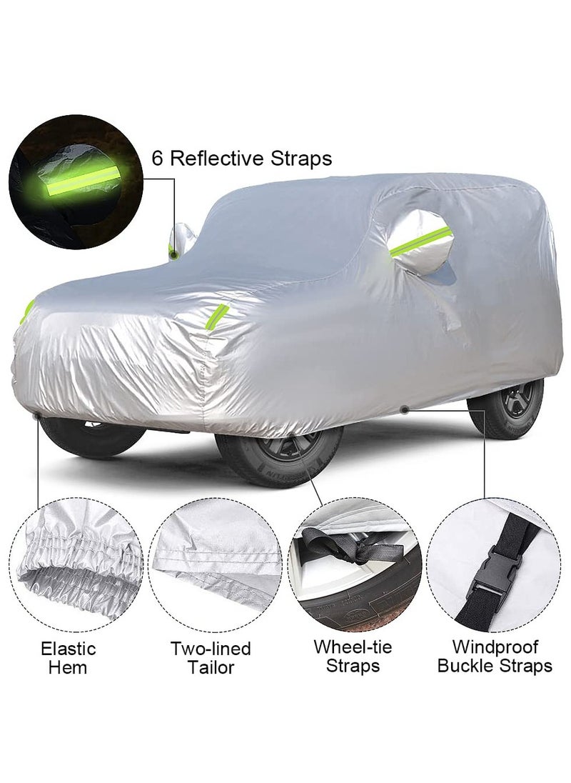Generic Durable Waterproof Car Cover for Jeep Wrangler JK JL 4 Door All Weather Protection Sun Rain Dust Wind Snow with Zipper Access  - Image 2