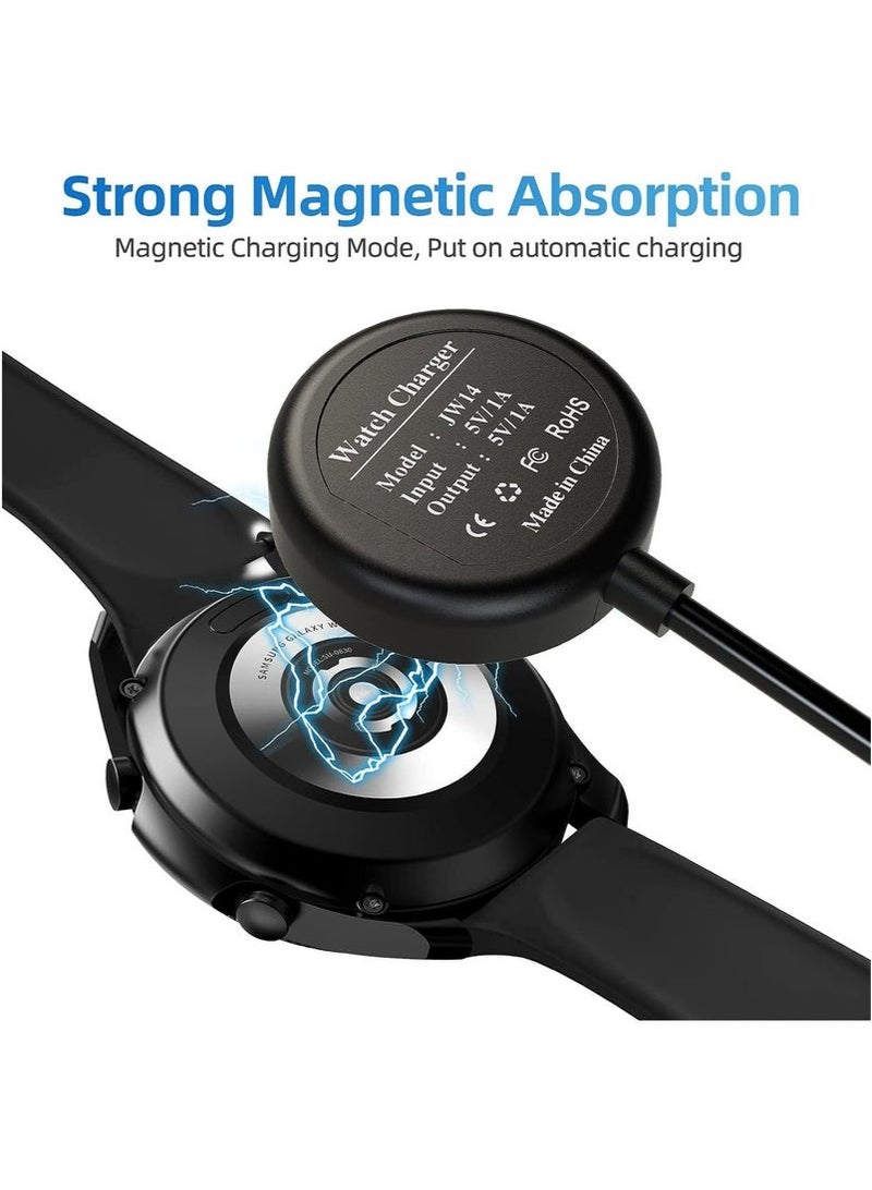 كينسو شاحن مغناطيسي لساعة Samsung Galaxy Watch 6/Watch 6 Classic، Watch 5/Watch 5 Pro، Watch 4/Watch 4 Classic، Watch 3/Active 1/Active 2,100 سم كابل شحن من النوع C وحامل ملحقات قاعدة الشحن - Image 5